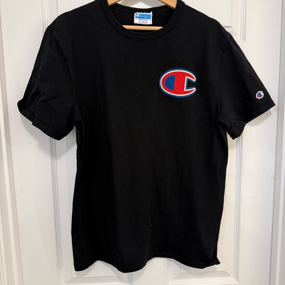 Like New Champion Heritage Flocked C T-Shirt